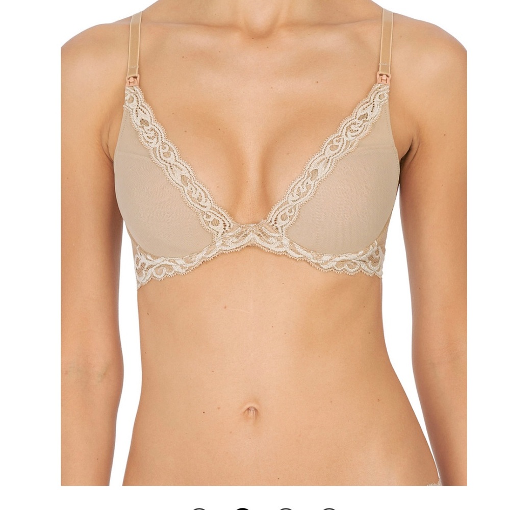 TWO Natori feather nursing bra